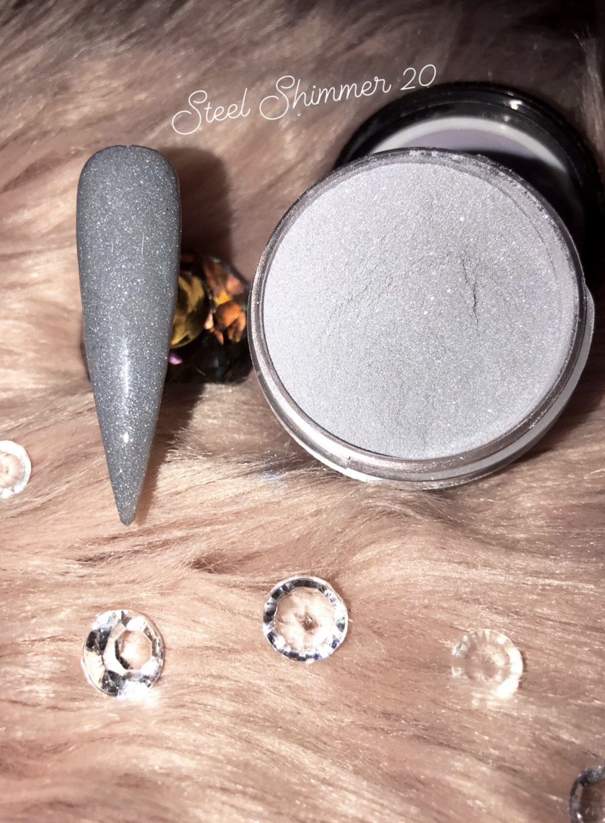 Glazed Acrylic Powder – Steel Shimmer No. 02 – 28g