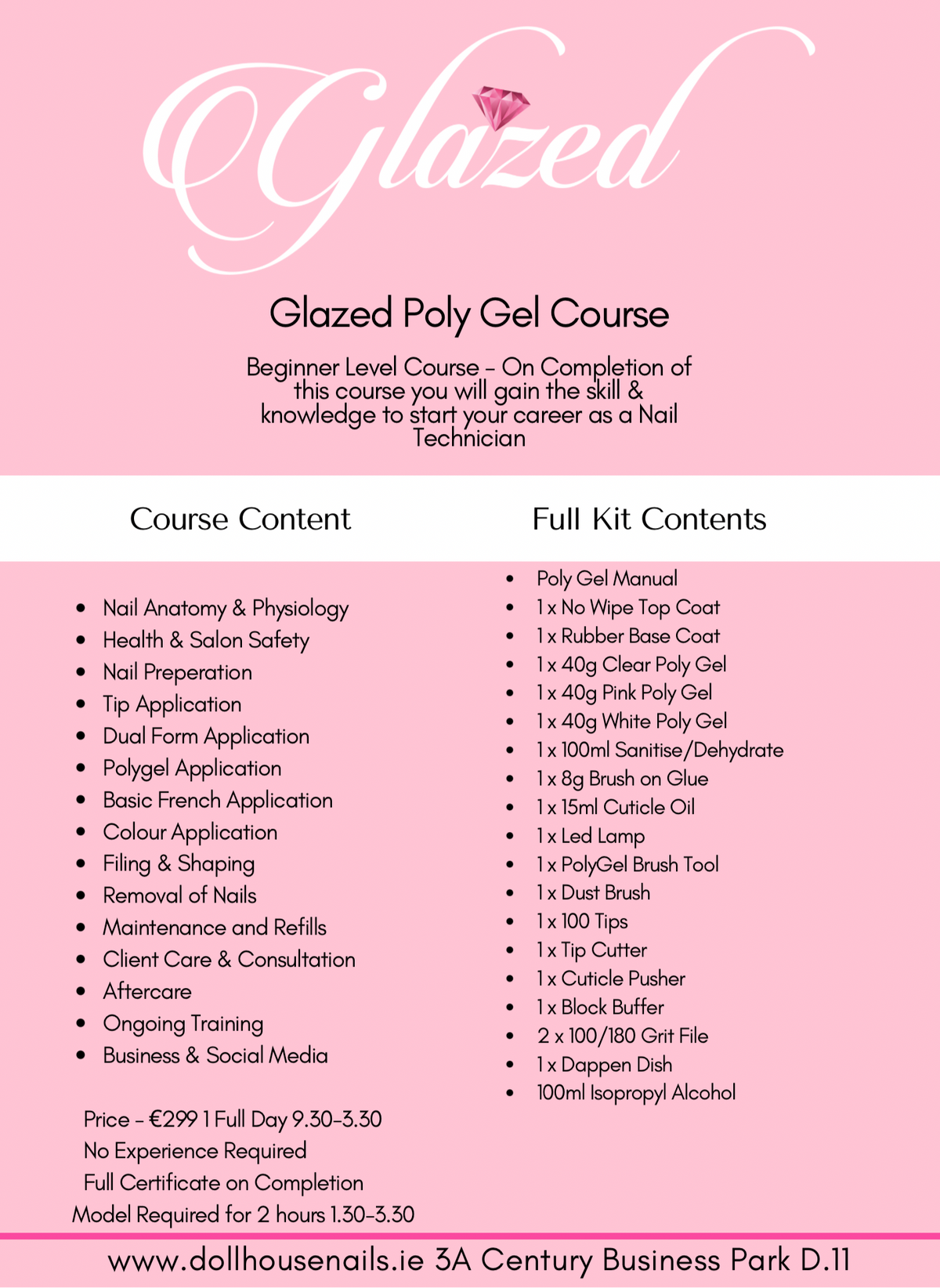 Glazed Beginner Polygel Nail Technician Course