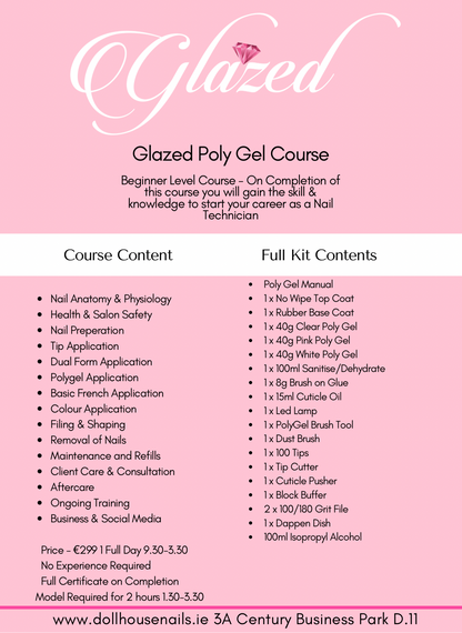 Glazed Beginner Polygel Nail Technician Course