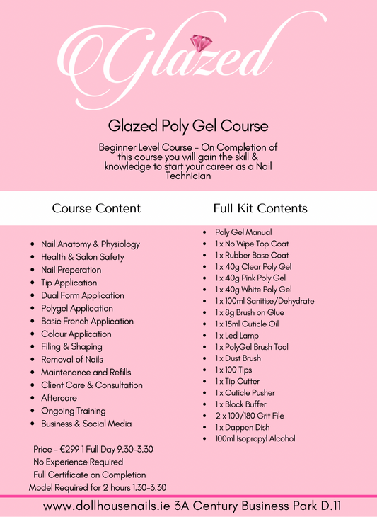 Glazed Beginner Polygel Nail Technician Course