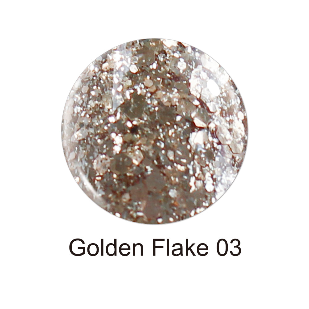 Glazed Gel Polish – Golden Flake 03