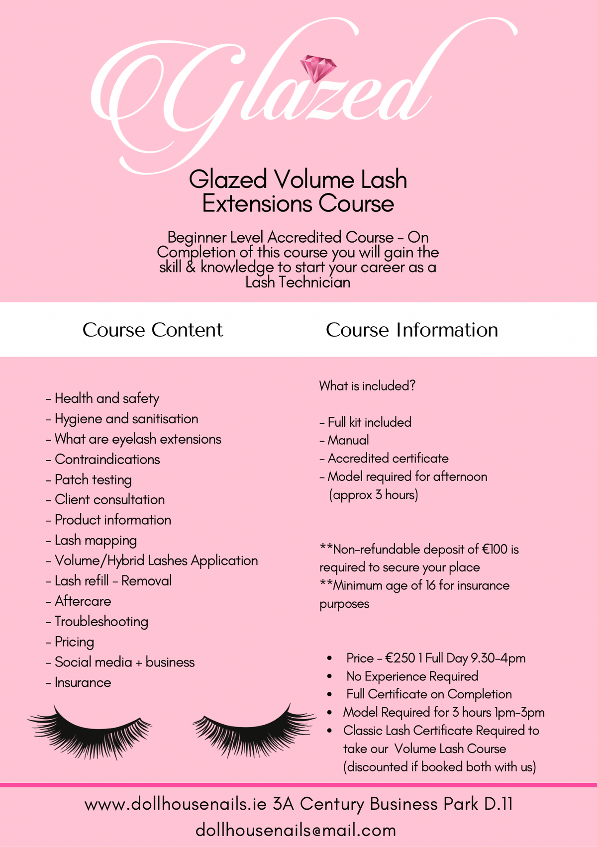 Glazed Volume Lash Technician Course