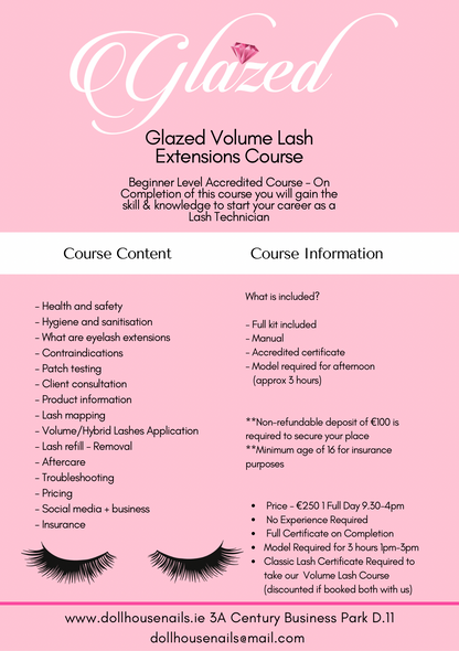 Glazed Volume Lash Technician Course