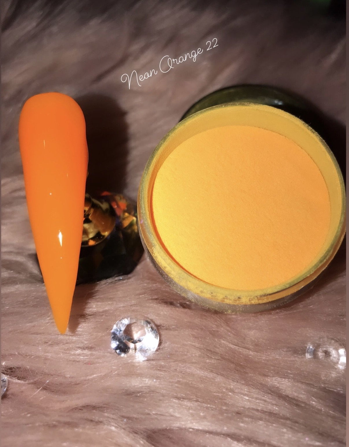 Glazed Acrylic Powder – Neon Orange No. 24 – 28g