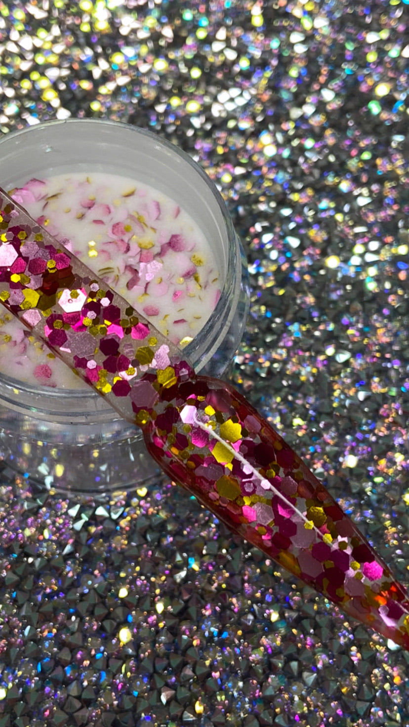 Glazed Pre-Mixed Glitter Acrylic – Butterflies
