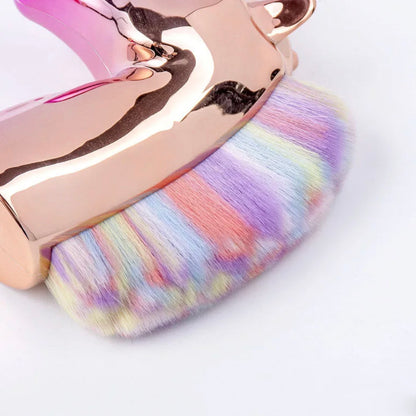 Unicorn Rose Gold Rainbow Dust Brush
