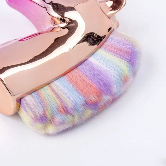 Unicorn Rose Gold Rainbow Dust Brush