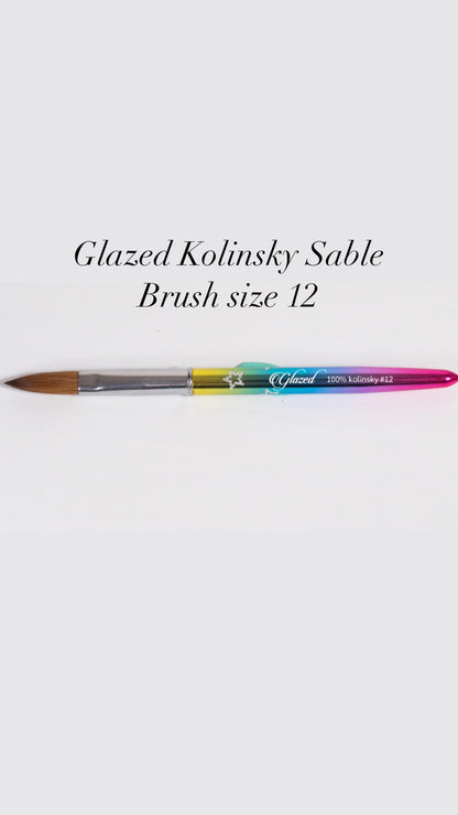 Glazed Acrylic Pure Kolinsky Sable Brush Size 12