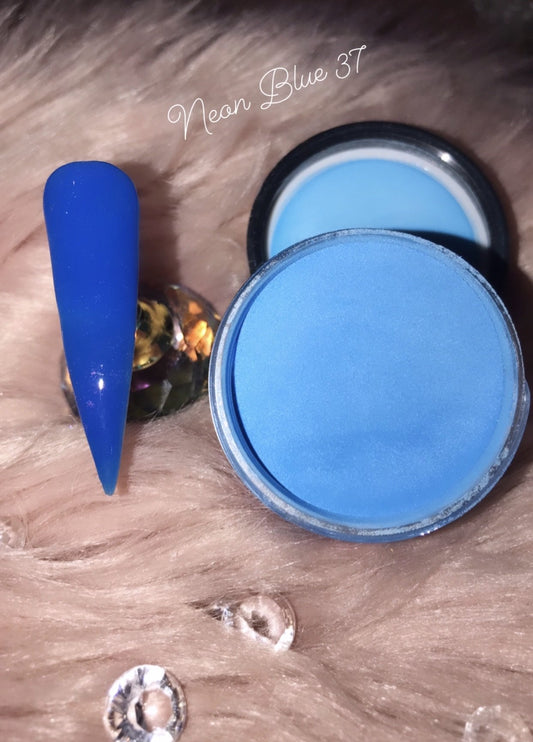 Glazed Acrylic Powder – Neon Blue No. 37 – 28g
