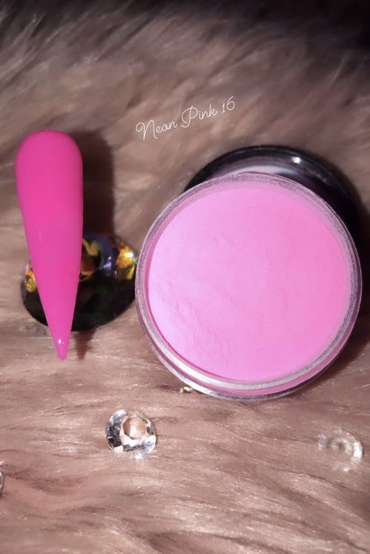 Glazed Acrylic Powder – Neon Pink No. 16 – 28g